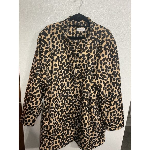 Animal Print Jacket Style List By Micaela Size 3X NWT - Picture 1 of 5